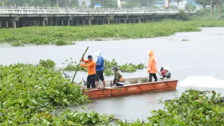 ยโสธร เร่งเปิดทางน้ำลำทวน รับมือฝนที่ตกอย่างต่อเนื่อง ก่อนน้ำเอ่อล้นตลิ่ง