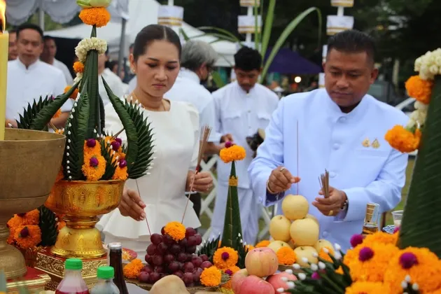 ผวจ.นครศรีธรรมราช บวงสรวงสิ่งศักดิ์สิทธิ์ประจำเมือง เพื่อความเป็นสิริมงคลก่อนเริ่มงานประเพณีบุญสารทเดือนสิบ และงานกาชาดจังหวัดนครศรีธรรมราช ประจำปี ๒๕๖๘