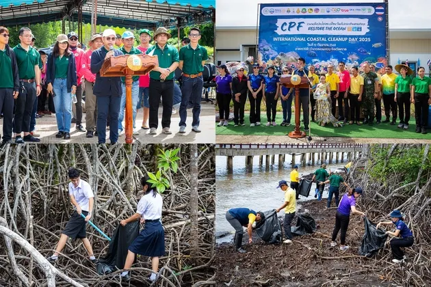 CPF ร่วม จังหวัดตราด และศูนย์การท่องเที่ยวเชิงธรรมชาติหาดทรายดำและป่าชายเลน จัดกิจกรรม CPF Restore the Ocean รวมพลังปกป้องทะเลไทย วันเก็บขยะชายหาดสากล ปี ๒๕๖๘
